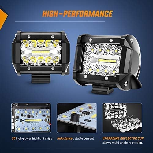 4 Inch 60W LED Pods with Tow Hitch Mounting Bracket