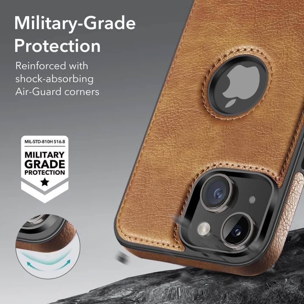 iPhone Premium Luxurious Original Leather Cover With KickStand & MagSafe