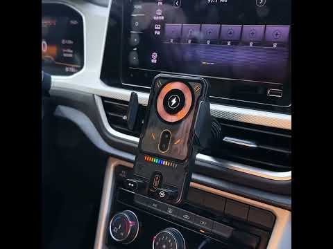 2026 New Stylish Magnetic Wireless Fast Charging Car Mount, Smart 2-in-1 Rotating Car Phone Mount, Faster Charging, Wireless Charging Rotating Car Mount, 15W Universal, 360° Rotation